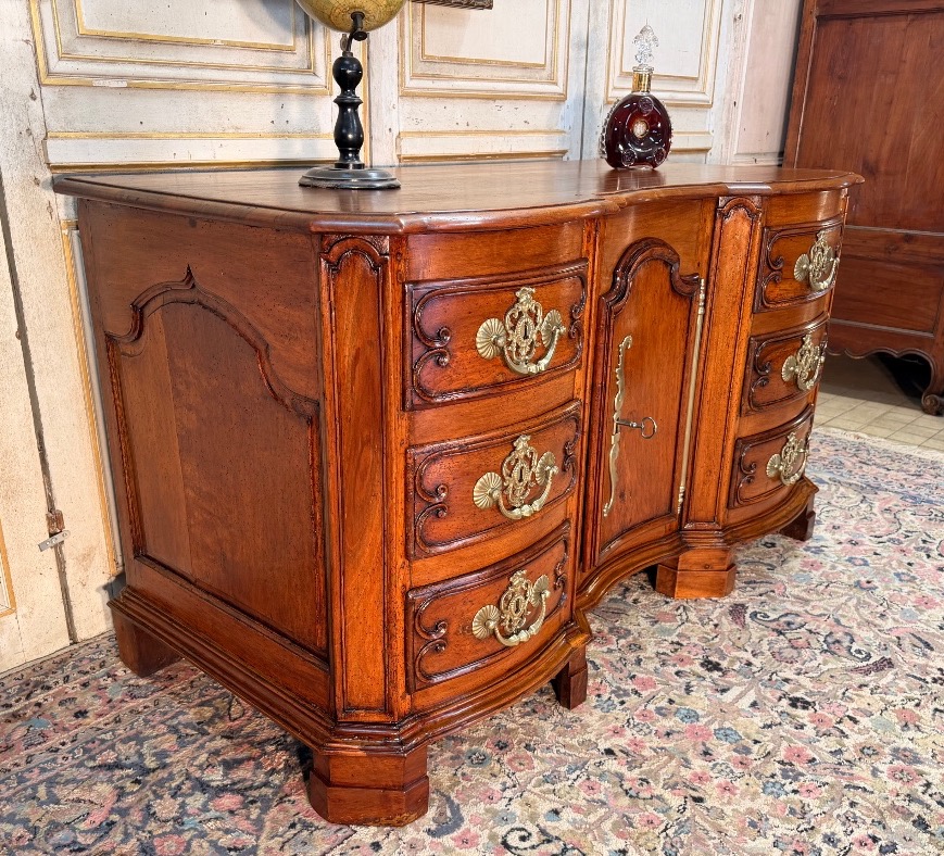 18th Century Regency Chest Of Drawers In Blond Walnut-photo-3