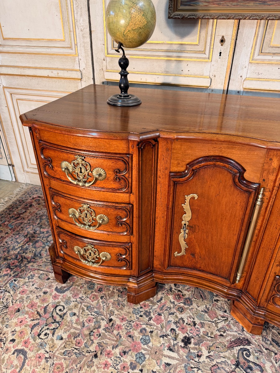 18th Century Regency Chest Of Drawers In Blond Walnut-photo-1