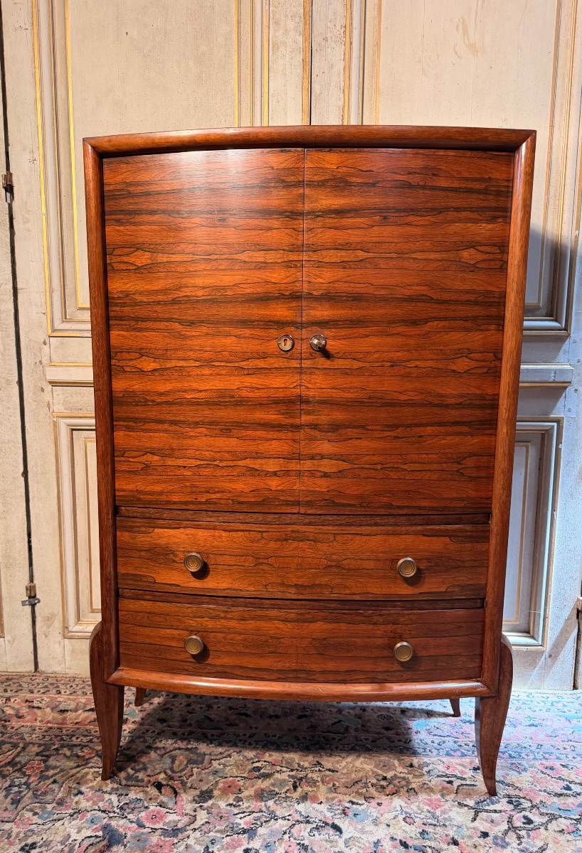 Art Deco Cabinet From The 1930s–1940s, Made Of Walnut -photo-2