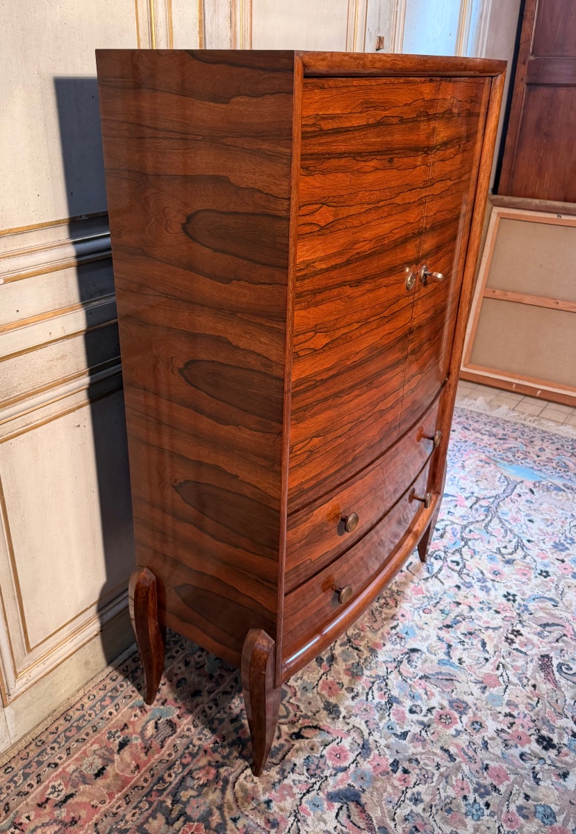 Art Deco Cabinet From The 1930s–1940s, Made Of Walnut -photo-3
