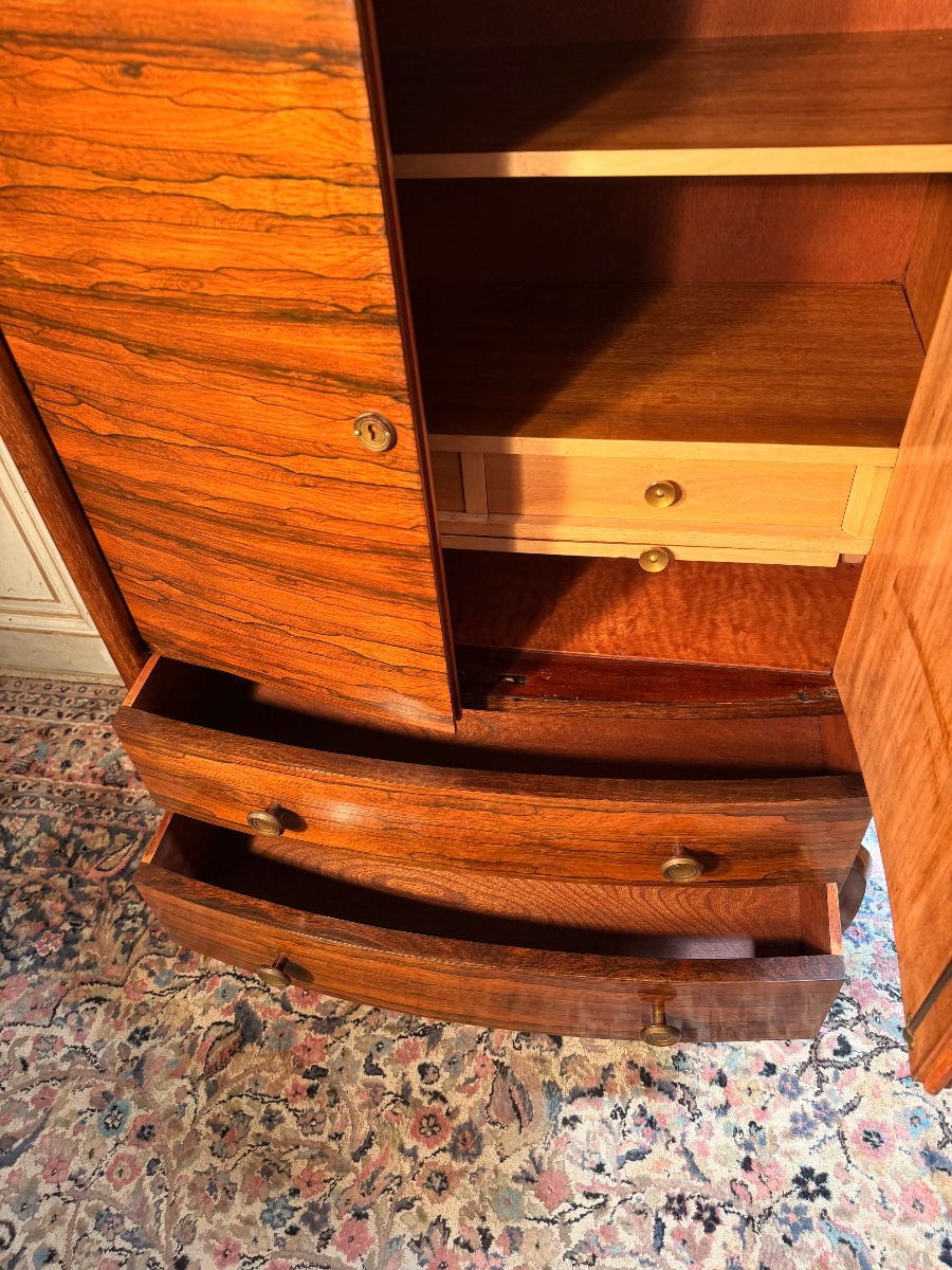 Art Deco Cabinet From The 1930s–1940s, Made Of Walnut -photo-3