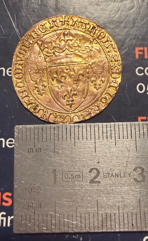 Écu d or Louis XI a la couronne -photo-3