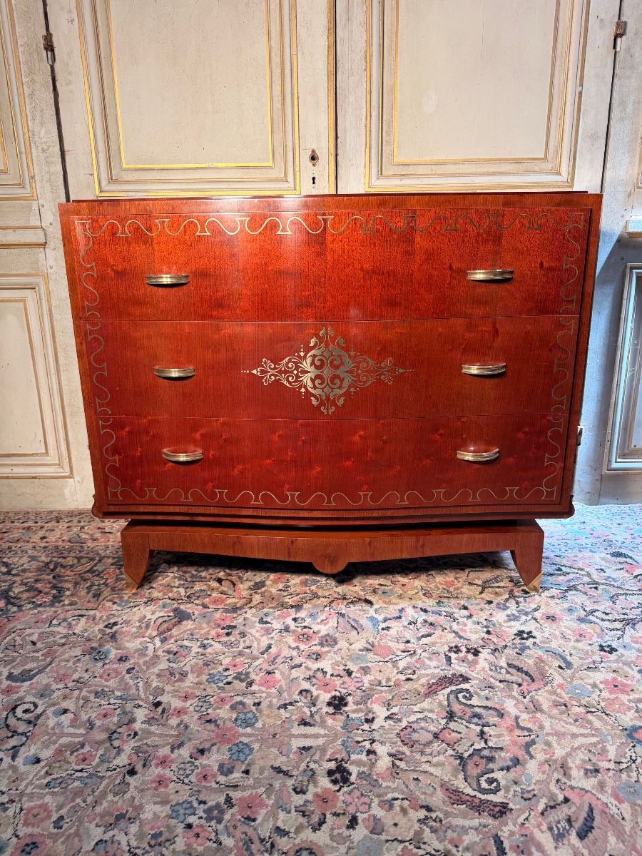 Commode Art Déco 1930-1940 attribuable à Jules Leleu-photo-1