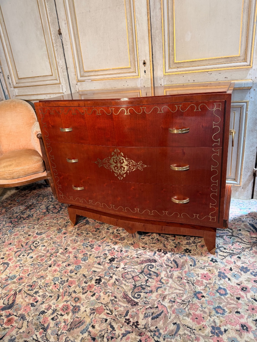 Commode Art Déco 1930-1940 attribuable à Jules Leleu-photo-7