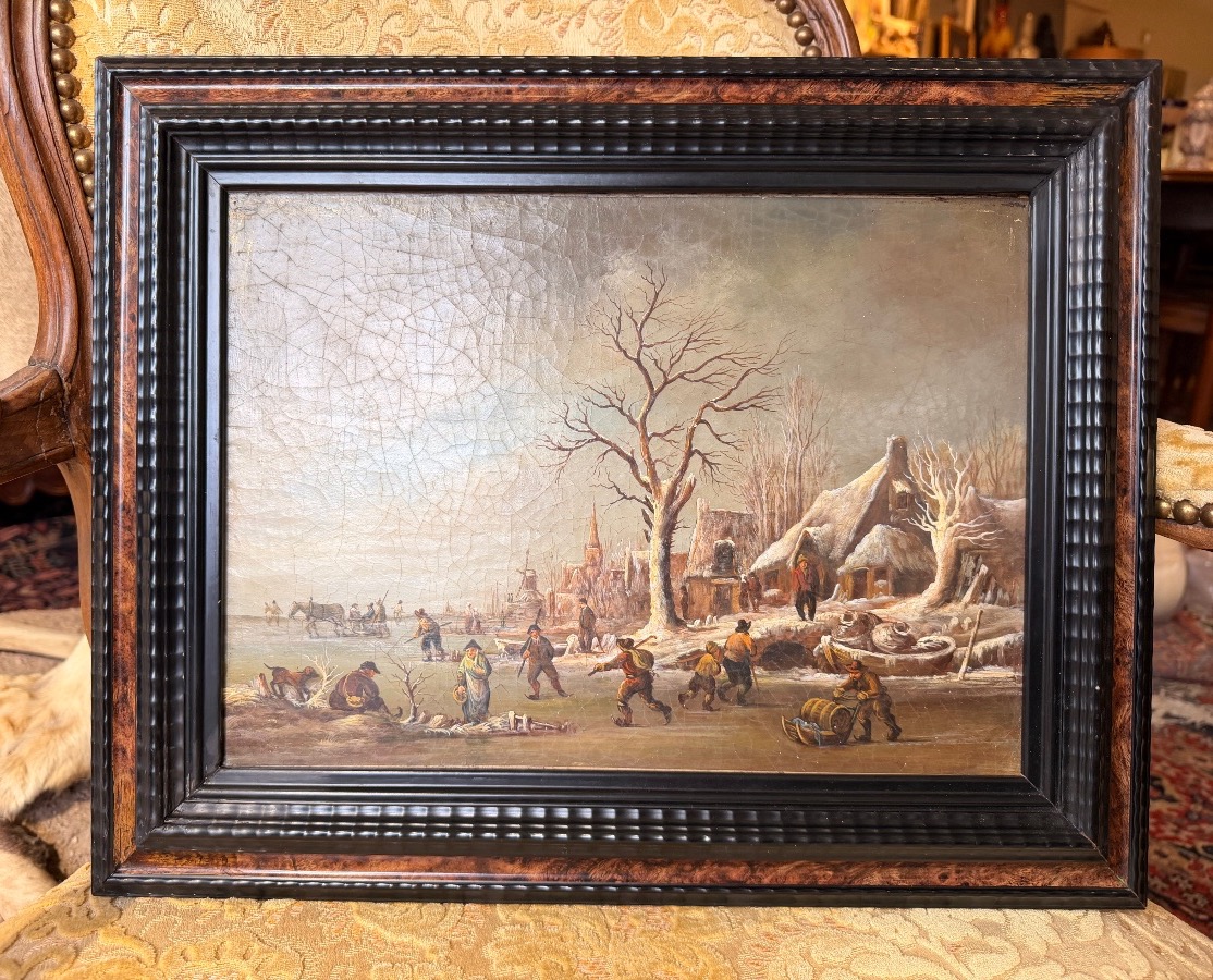 19th-century Dutch School Hst Painting 