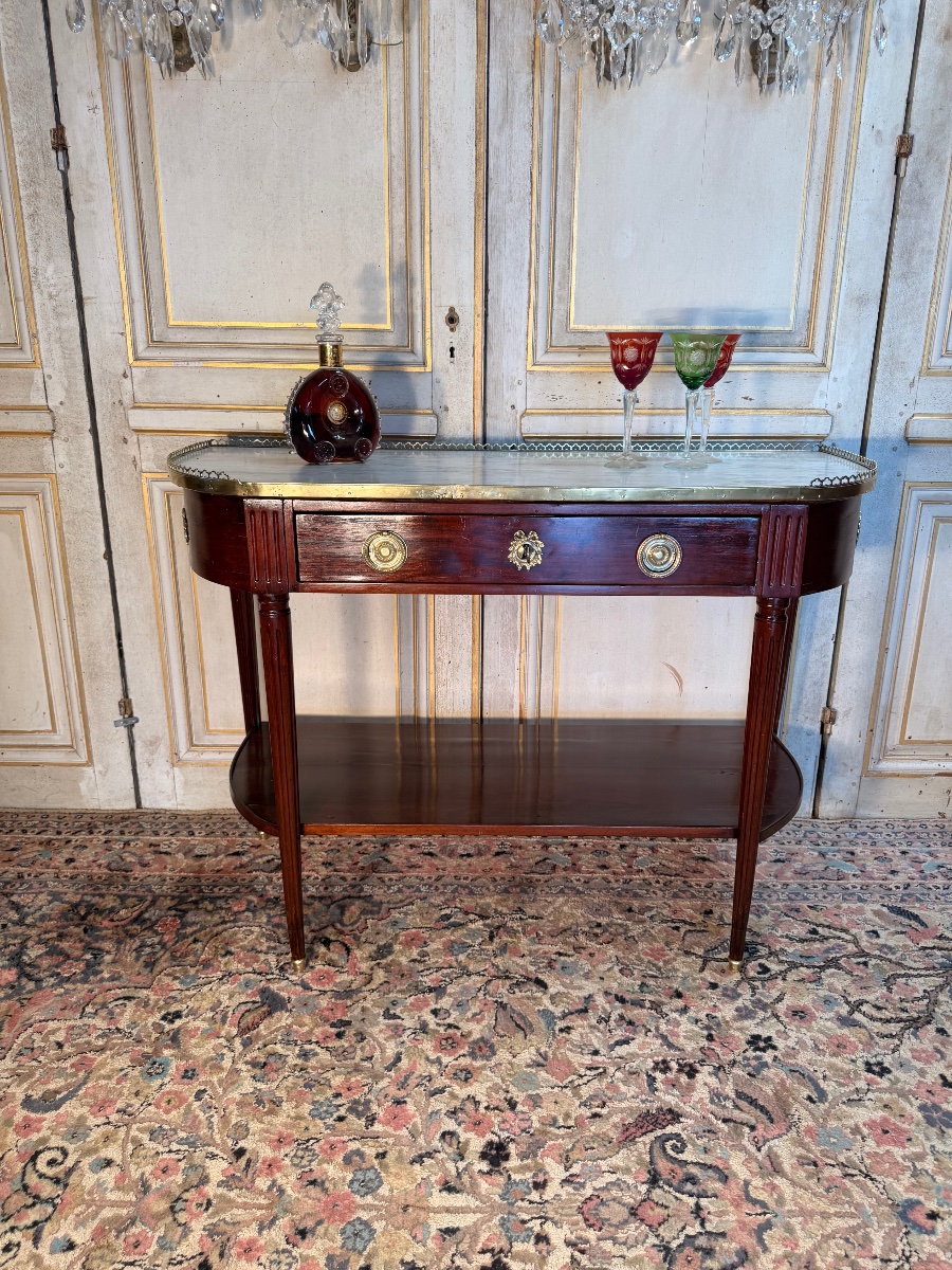 18th-century Louis XVI-style Mahogany Console Table -photo-2