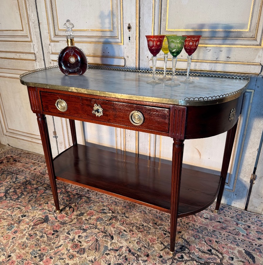 18th-century Louis XVI-style Mahogany Console Table 
