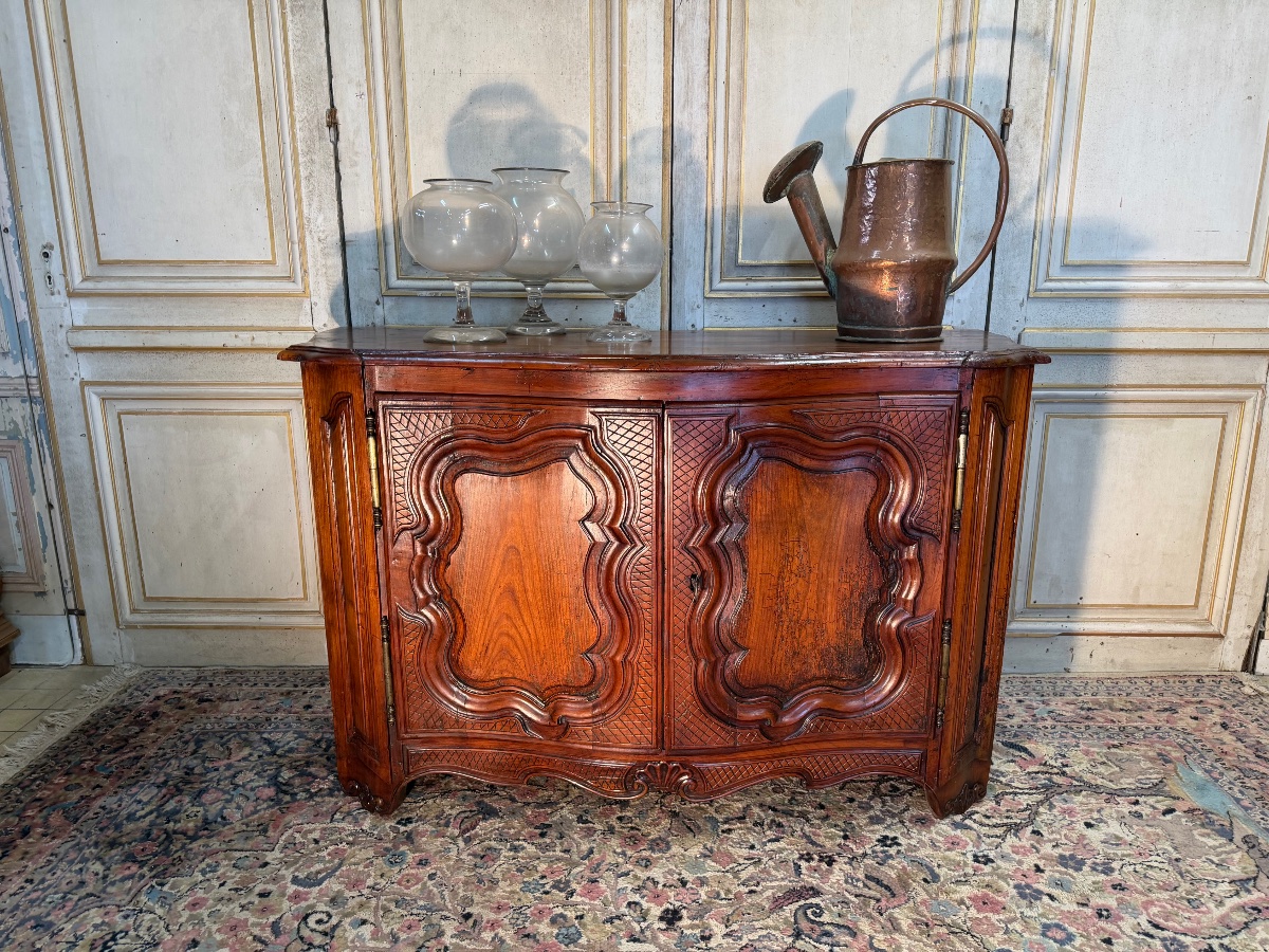 Buffet de château d’époque Régence galbée 3 faces début 18 eme -photo-2