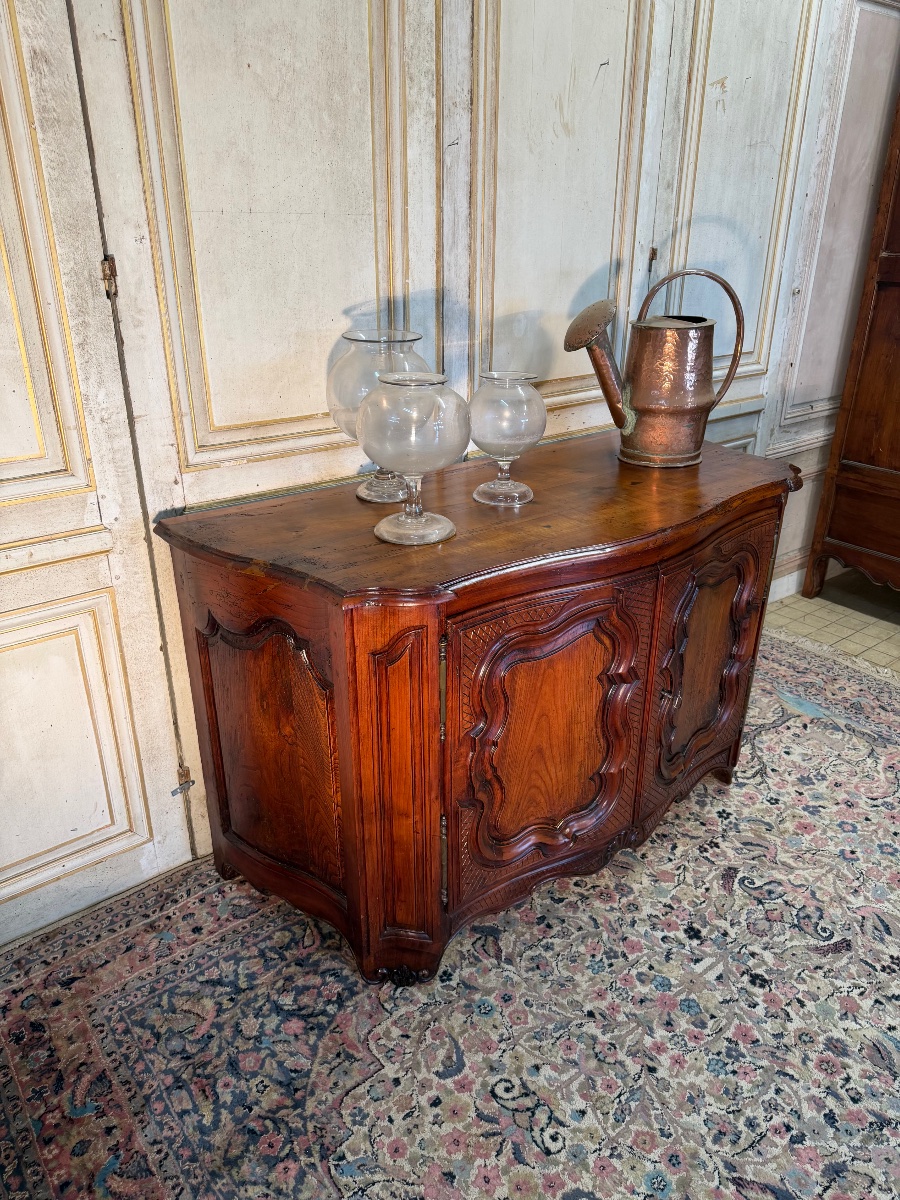 Buffet de château d’époque Régence galbée 3 faces début 18 eme -photo-3