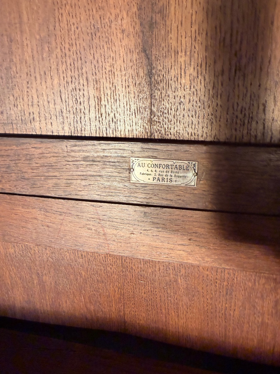 Empire-style Mahogany Bookcase With Bronze Accents -photo-5