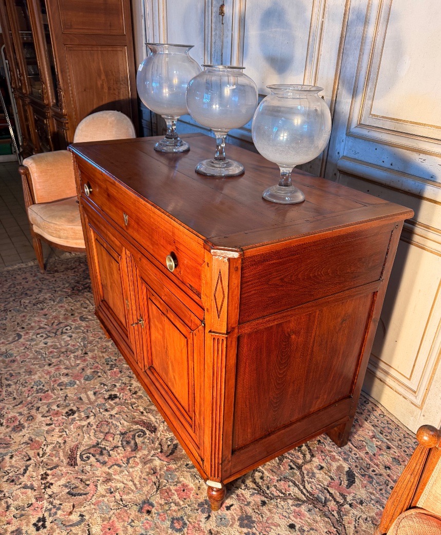 18th-century Louis XVI-style Sideboard In Cherry Wood -photo-2