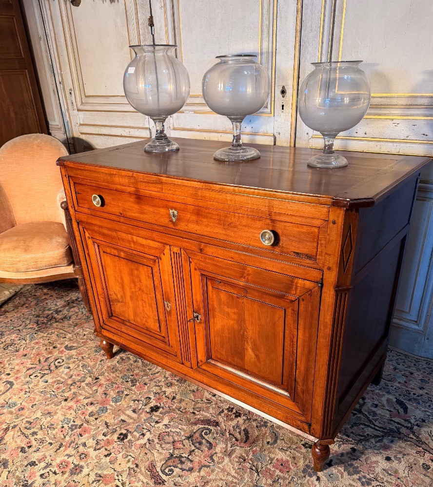 18th-century Louis XVI-style Sideboard In Cherry Wood -photo-4