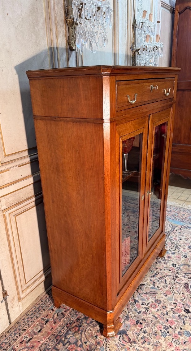 19th-century Louis Philippe Display Cabinet In Walnut -photo-3