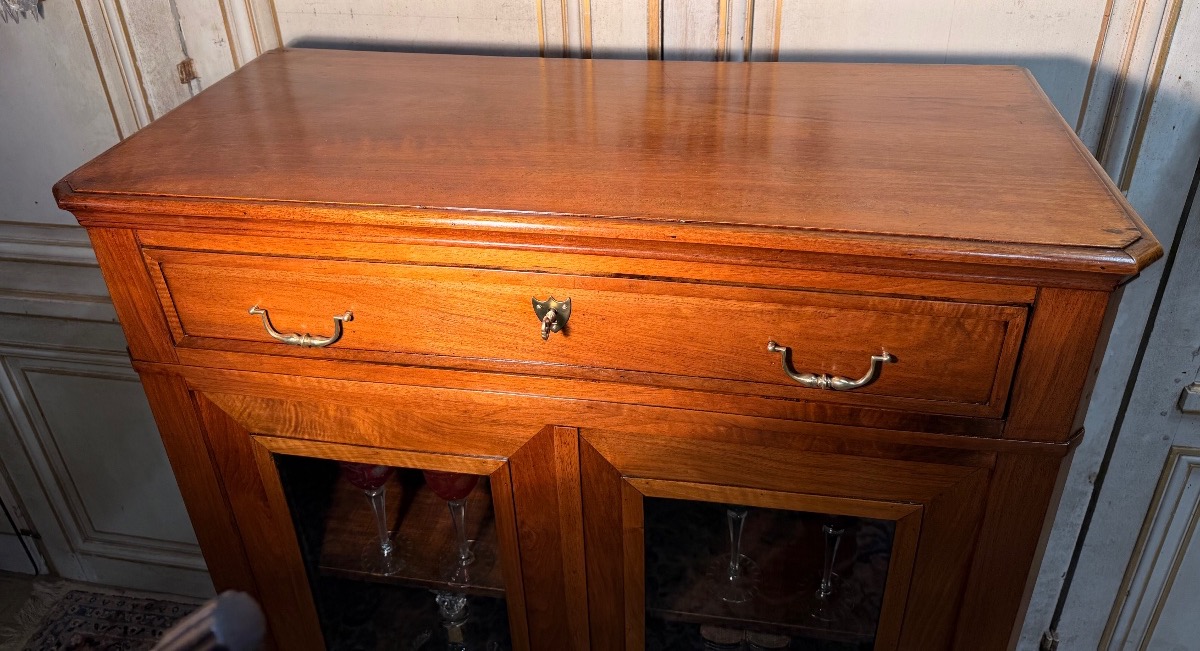 19th-century Louis Philippe Display Cabinet In Walnut -photo-1
