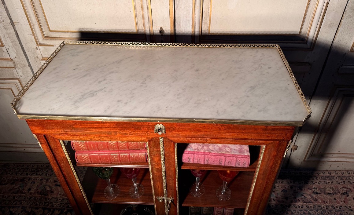 Napoleon III Mahogany Display Cabinet -photo-2