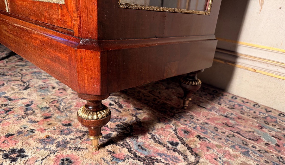 Napoleon III Mahogany Display Cabinet -photo-3