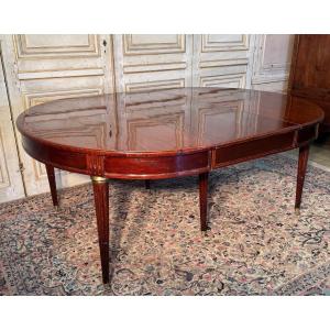 Large Louis XVI Period Mahogany Dining Table, 18th Century 