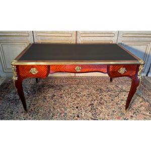 Large Louis XV Style Flat Desk, 19th Century 