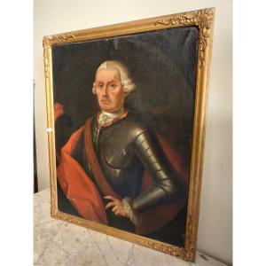 Portrait HST du seigneur Albert Ferdinand en armure 1716