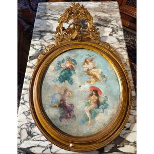 Baromètre aux 4 saisons 18 ème siècle Louis XVI 