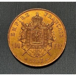 Pièce de 100 Francs or 1867BB 
