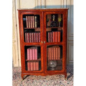 Louis XV Marquetry Bookcase, 18th Century 