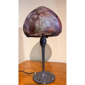 Lampe art nouveau dans le goût de Muller 