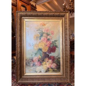 Grand tableau fleuri HST Marthe Bousquet 1886-1950