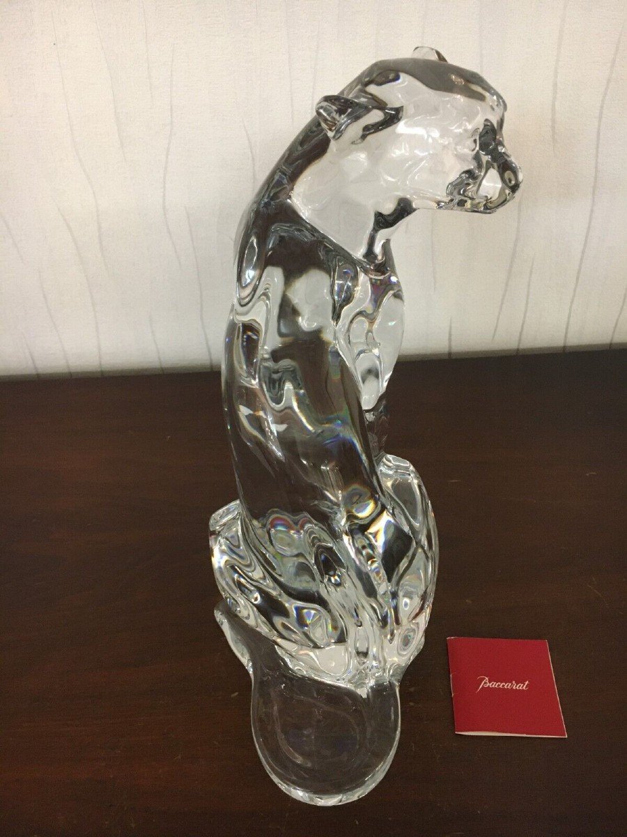 GUEPARD  EN CRISTAL DE BACCARAT-photo-3