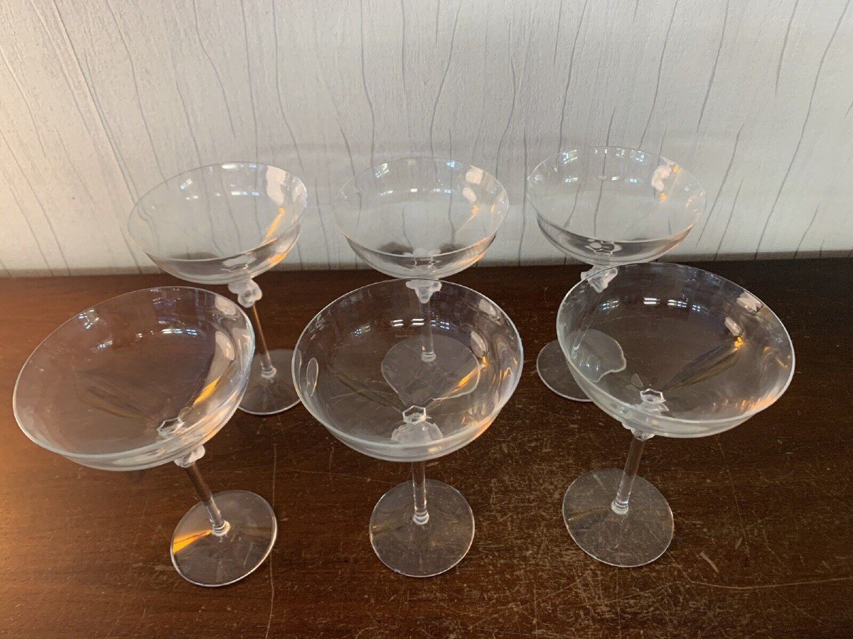 6 Lalique Champagne Cups-photo-2