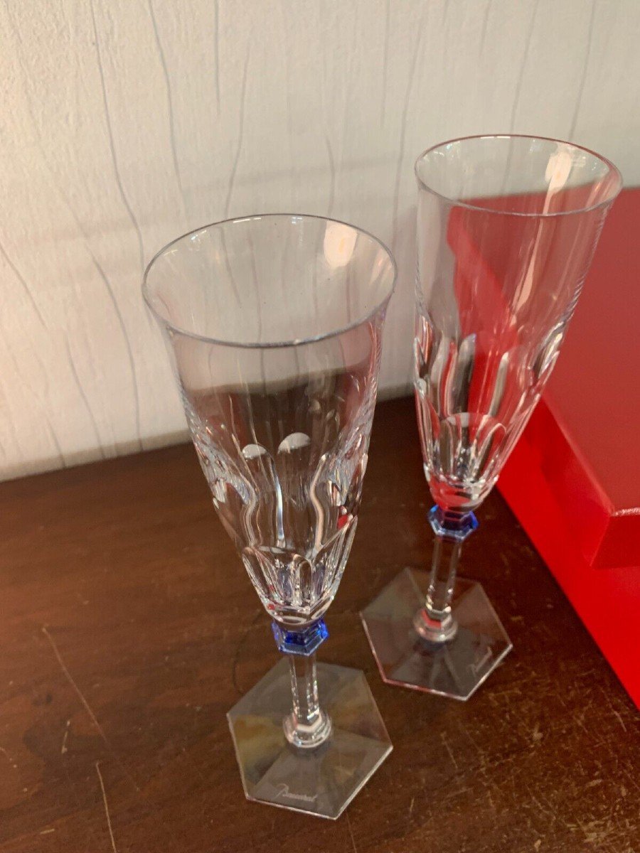 BACCARAT FLUTE BOUTON BLEU-photo-2