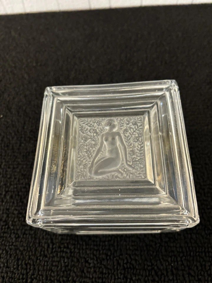 LALIQUE BOITE A POUDRE EN CRISTAL LALIQUE-photo-3