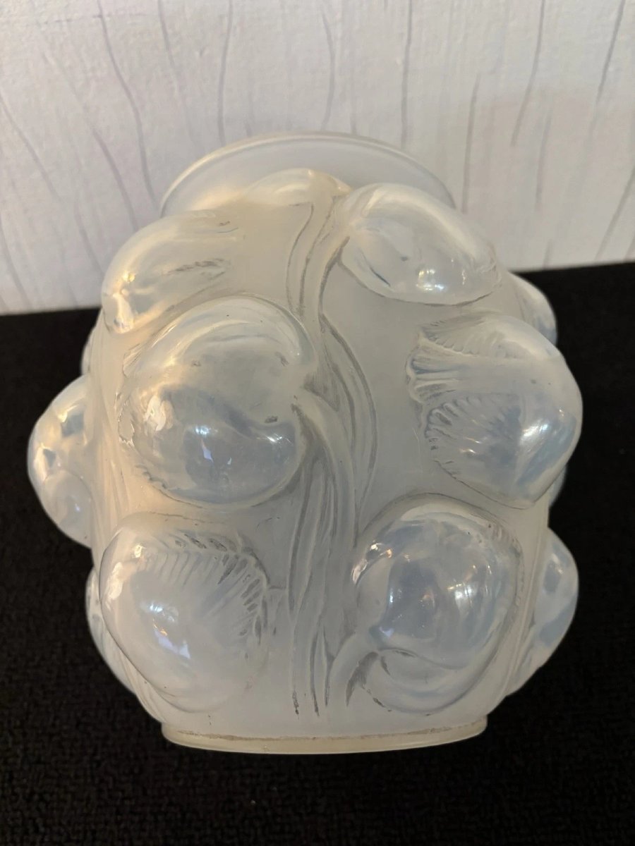 Vase Modèle ' Le Tulipier ' En Cristal R. Lalique Numéroté 86 / 995-photo-1