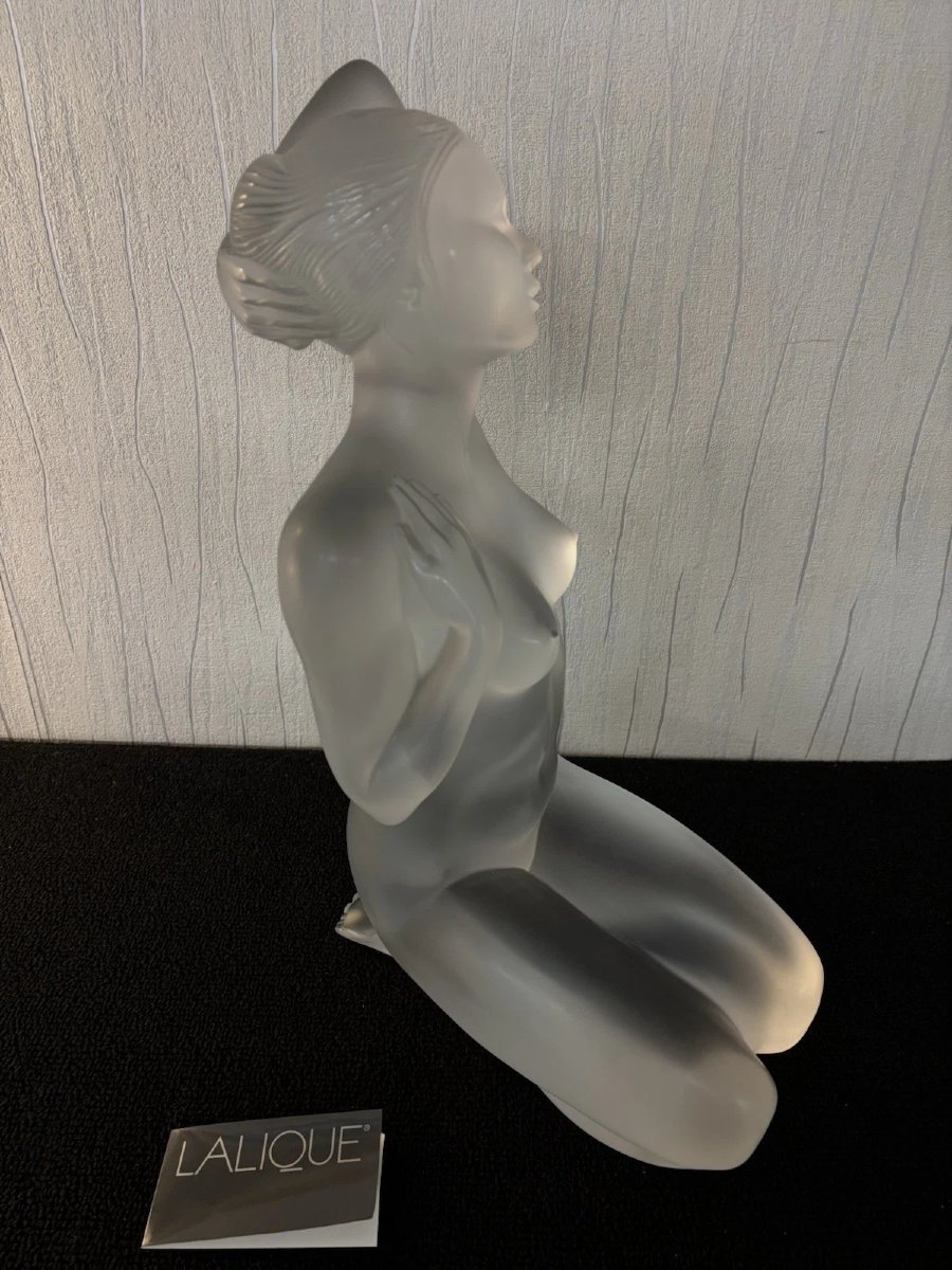 Sculpture grand modèle Aphrodite en cristal Lalique France numérotée 51/99-photo-3