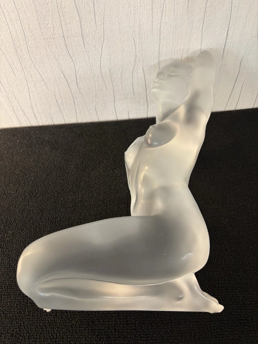 Sculpture grand modèle Aphrodite en cristal Lalique France numérotée 51/99-photo-3