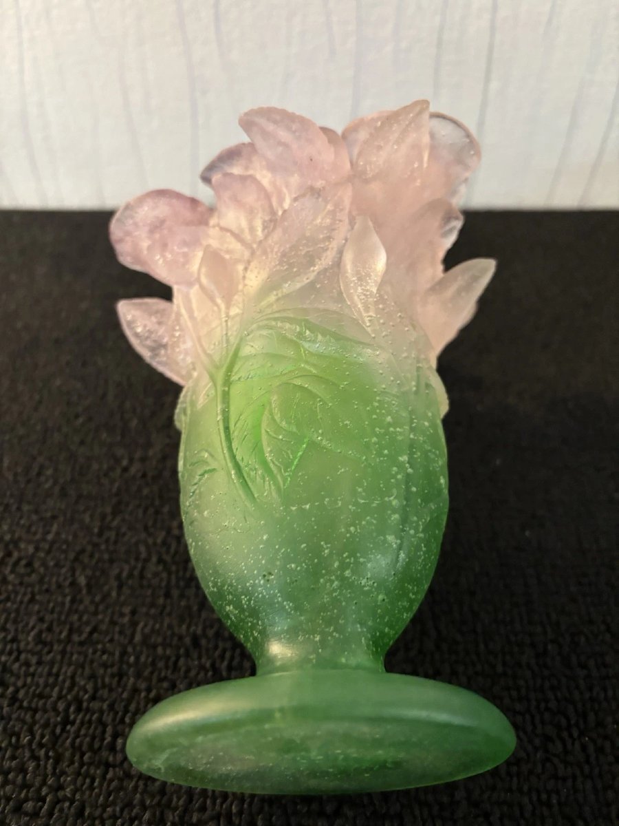 Daum Pink Crystal Vase-photo-2