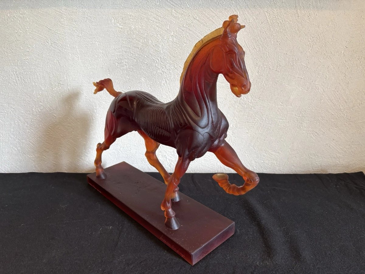 Cheval De San Marco en cristal Daum et Ludovico De Luig Numéroté 46/ 195-photo-3