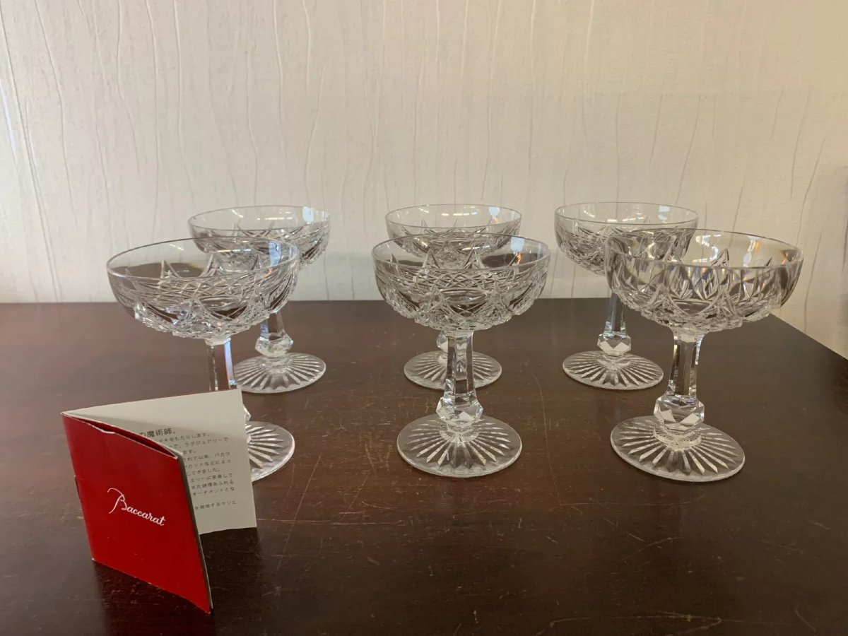 coupes à champagne modèle Colbert cristal de Baccarat (prix à la pièce)-photo-1