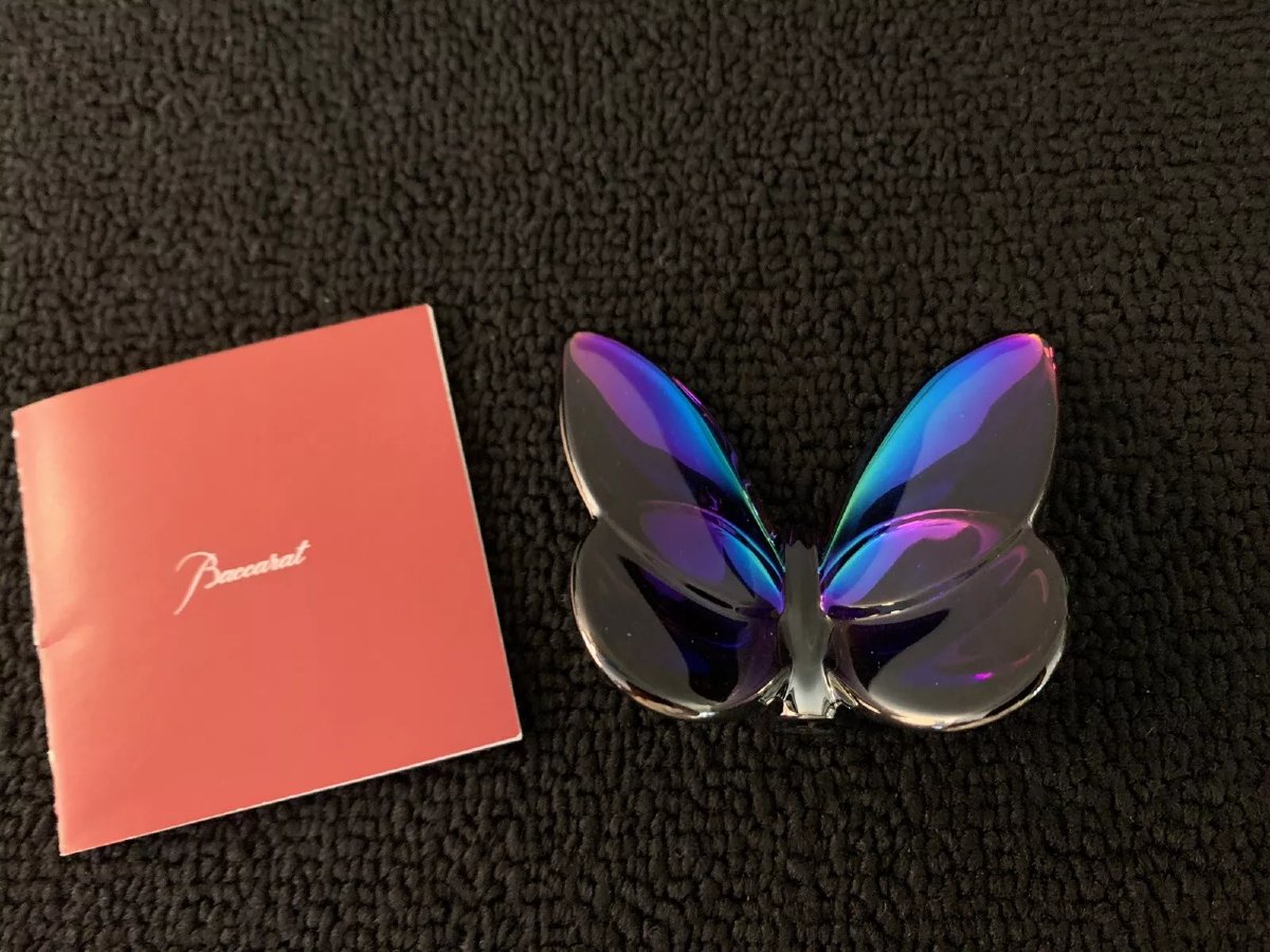 Papillon scarabée en cristal de Baccarat-photo-4