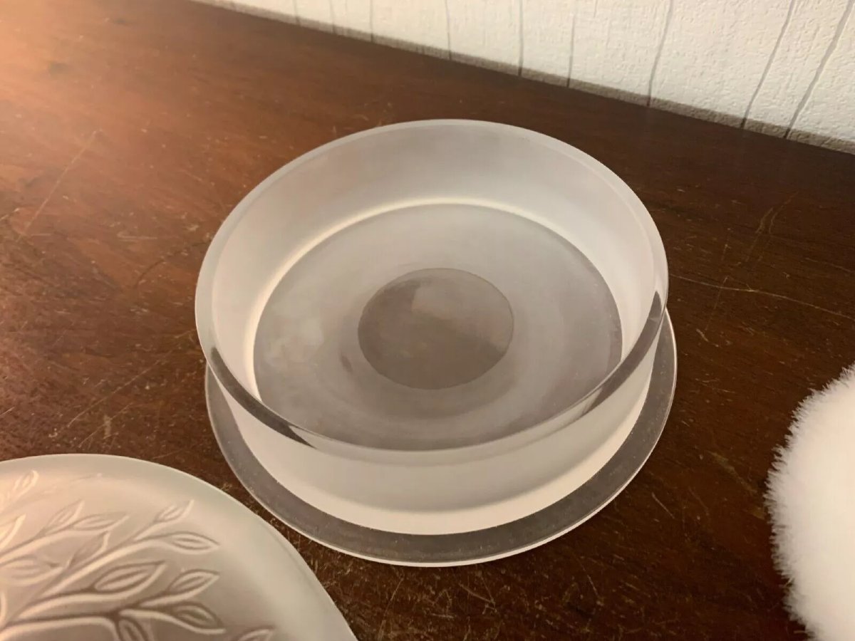 Lalique Crystal Powder Box Numbered 850-photo-5