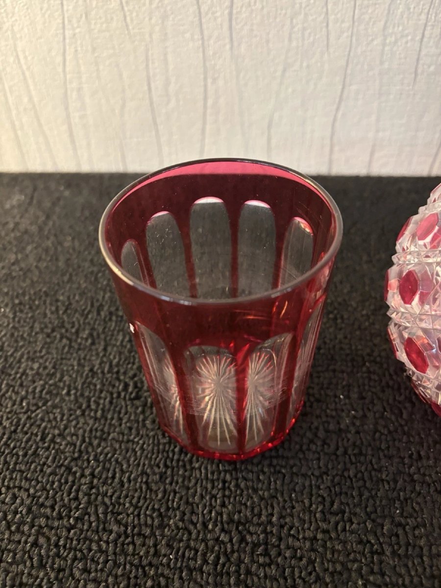 Service de nuit cristal overlay Saint Louis ? Baccarat ?-photo-2