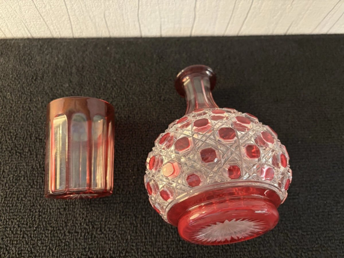 Service de nuit cristal overlay Saint Louis ? Baccarat ?-photo-4