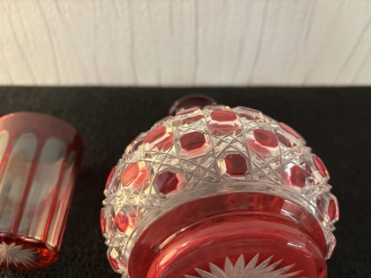 Service de nuit cristal overlay Saint Louis ? Baccarat ?-photo-5