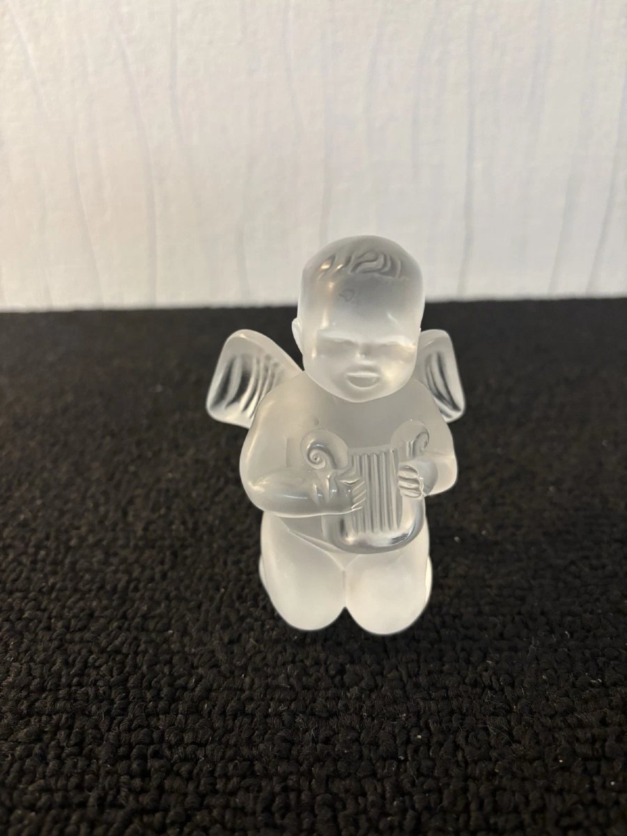 Lalique Crystal Lyre Angel-photo-4