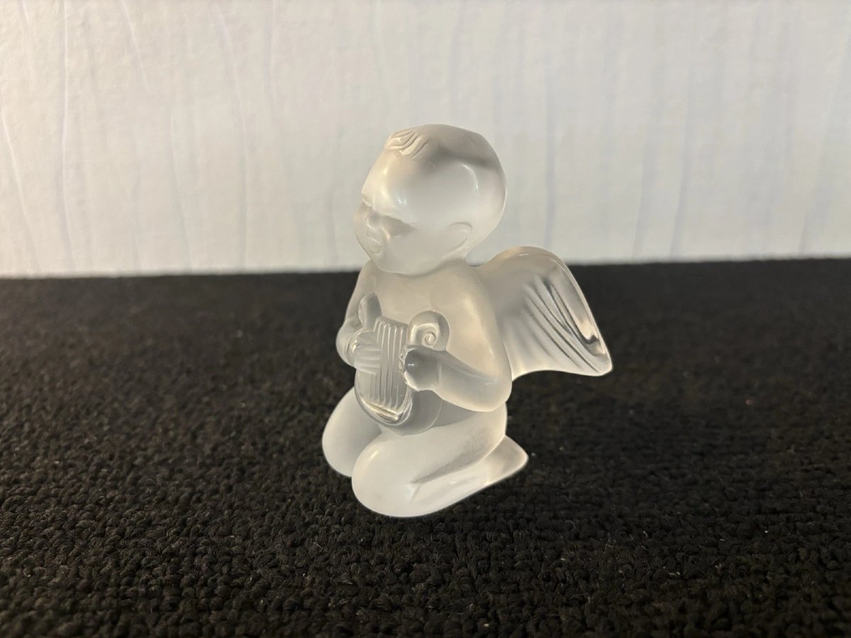 Lalique Crystal Lyre Angel-photo-2