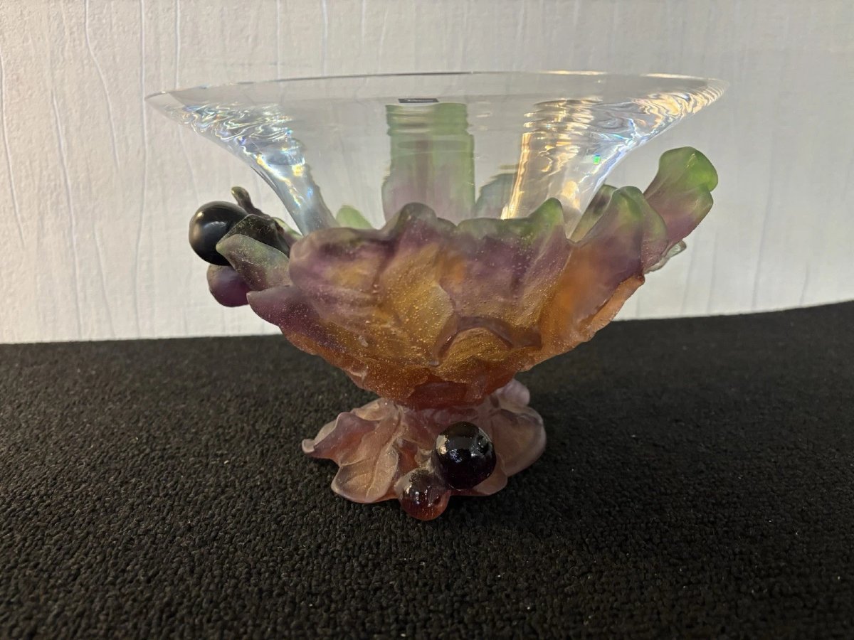 Daum France Crystal Grape Bowl-photo-2