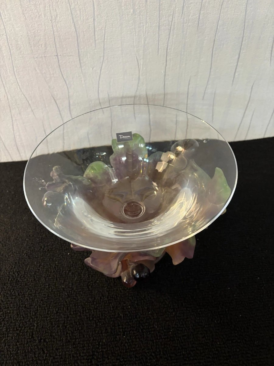 Daum France Crystal Grape Bowl-photo-4