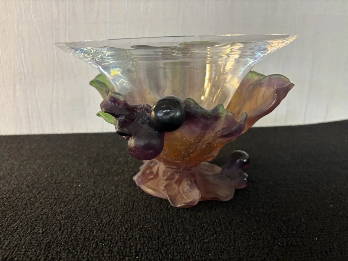 Daum France Crystal Grape Bowl-photo-6