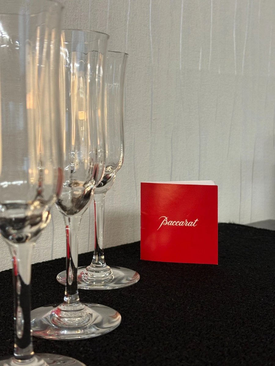 6 FLUTES A CHAMPAGNE modèle CAPRI cristal de BACCARAT (prix des 6)-photo-2