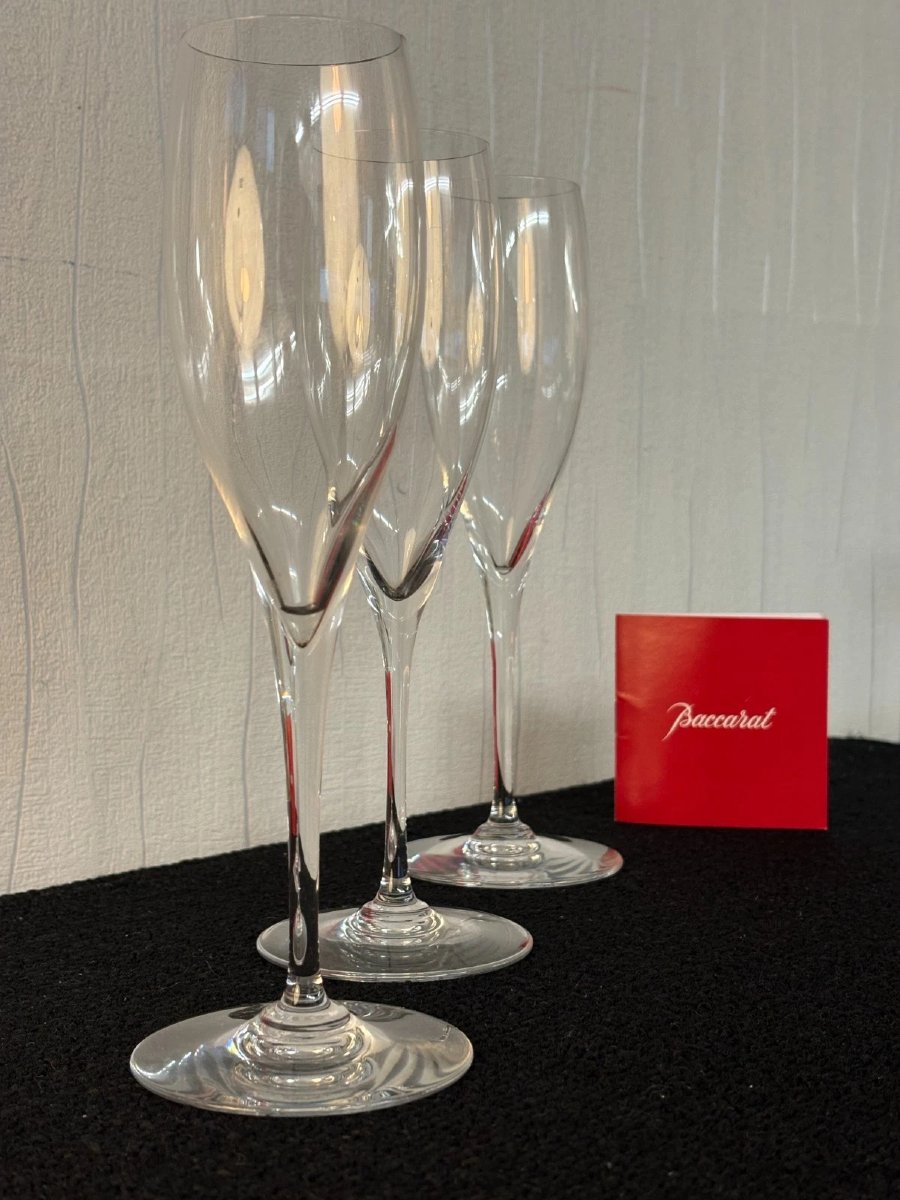 6 FLUTES A CHAMPAGNE  modèle SAINT REMY en  cristal de  BACCARAT  (prix des 6 flutes)-photo-5